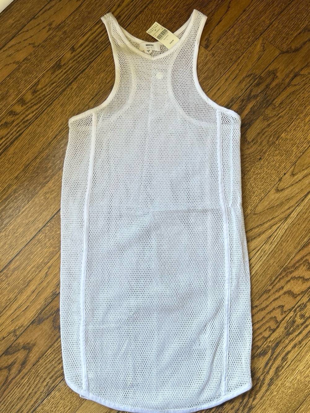 NWT Mikoh White Mesh Racerback Tank Dress